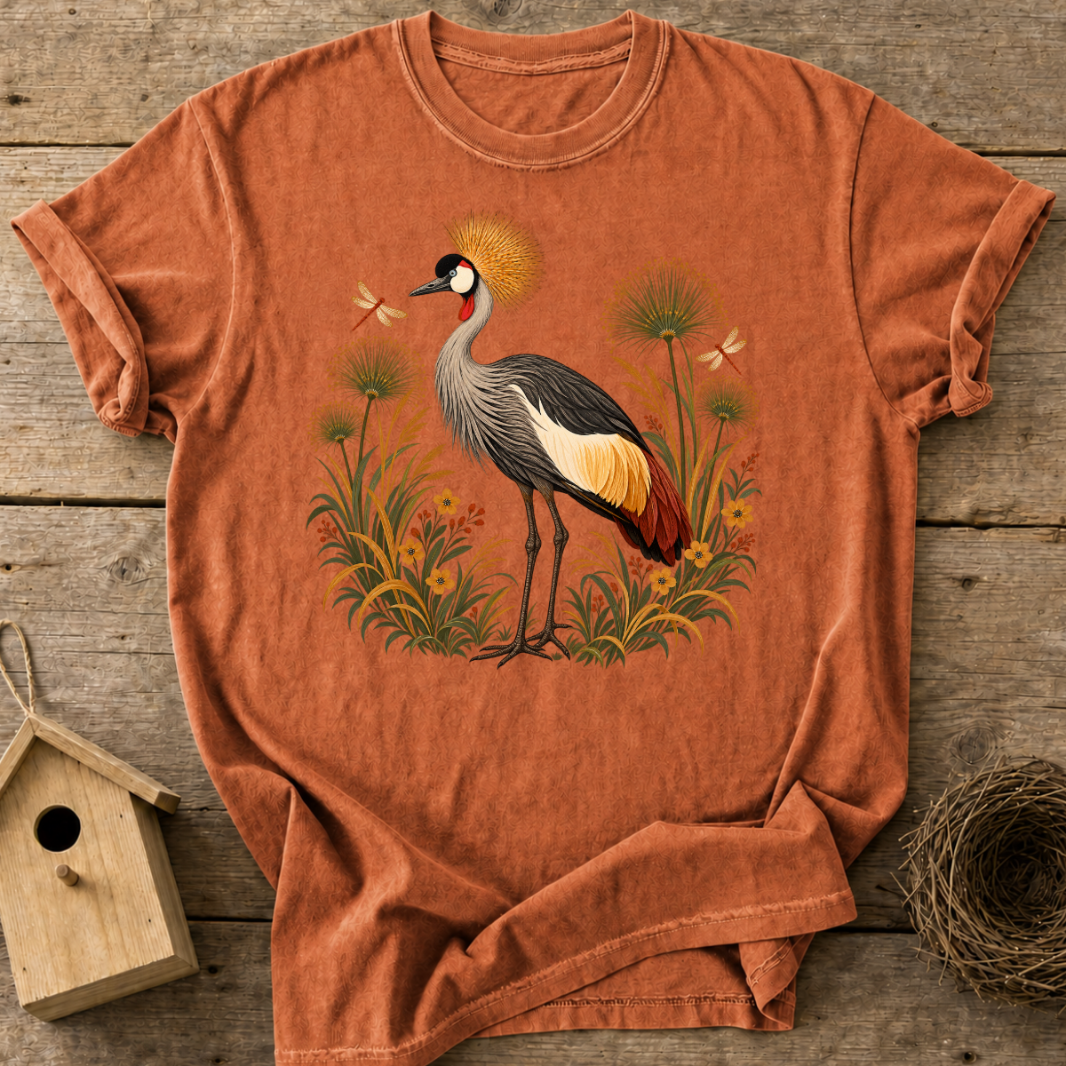 Crowned Crane Meadow T-Shirt