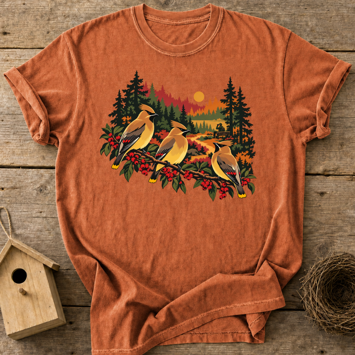 Autumn Waxwings T-Shirt