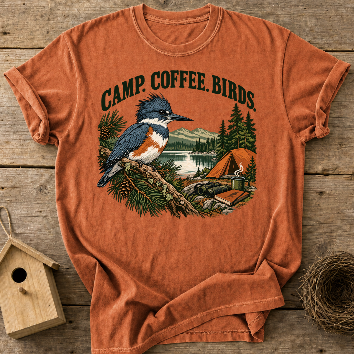Camp Coffee Birds T-Shirt