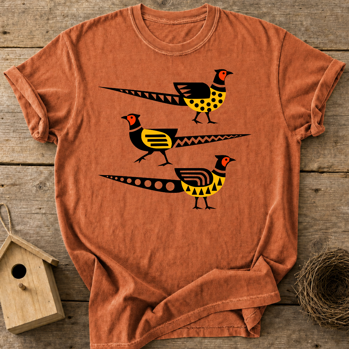Folk Art Pheasant T-Shirt