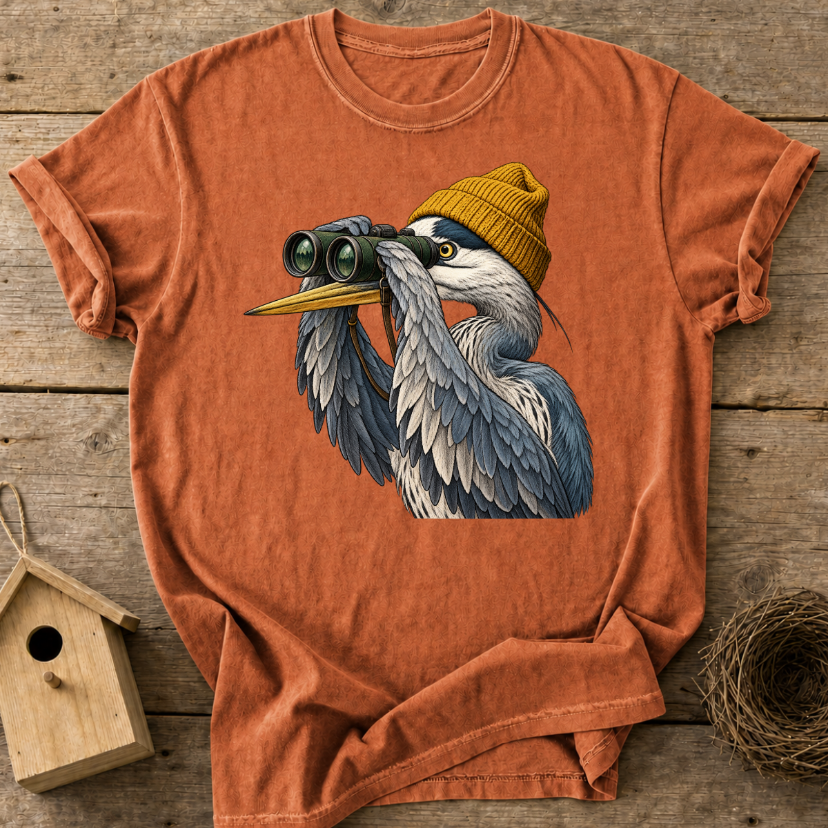 Birdwatching Heron T-Shirt
