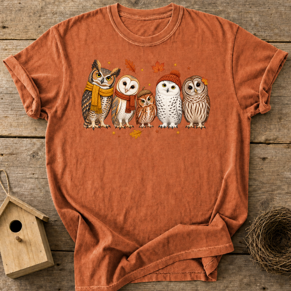 Cozy Fall Owls T-Shirt