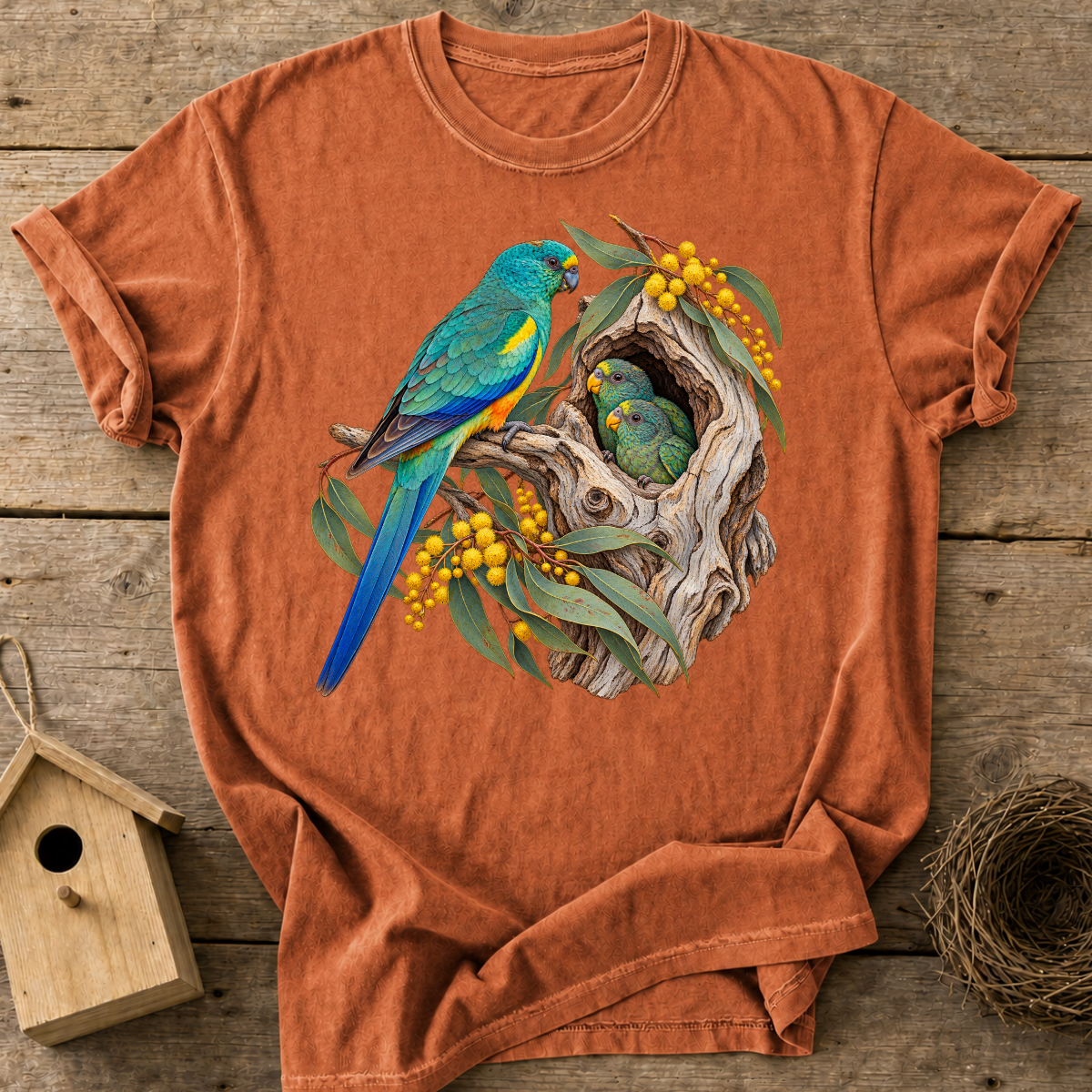 Parrot Family Nest T-Shirt