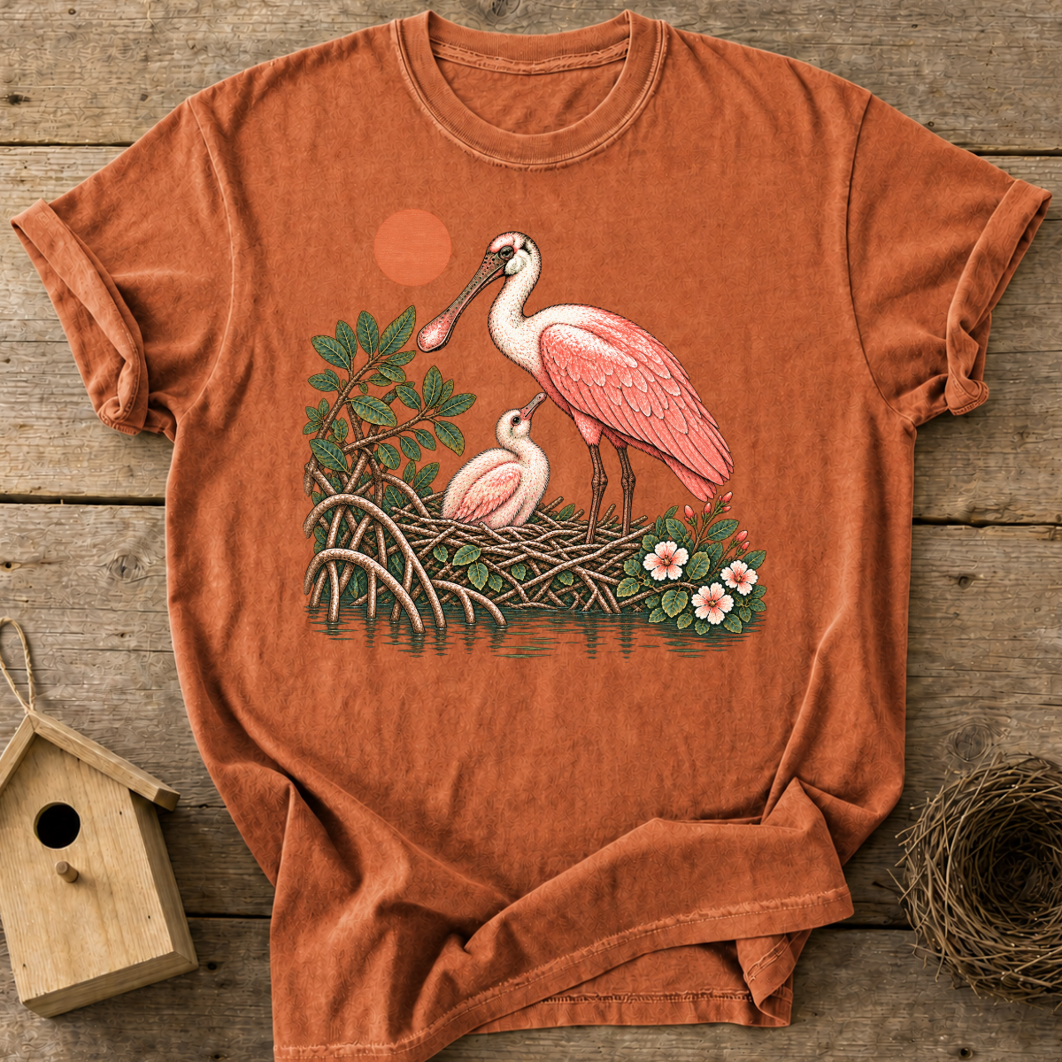 Roseate Spoonbill Family T-Shirt