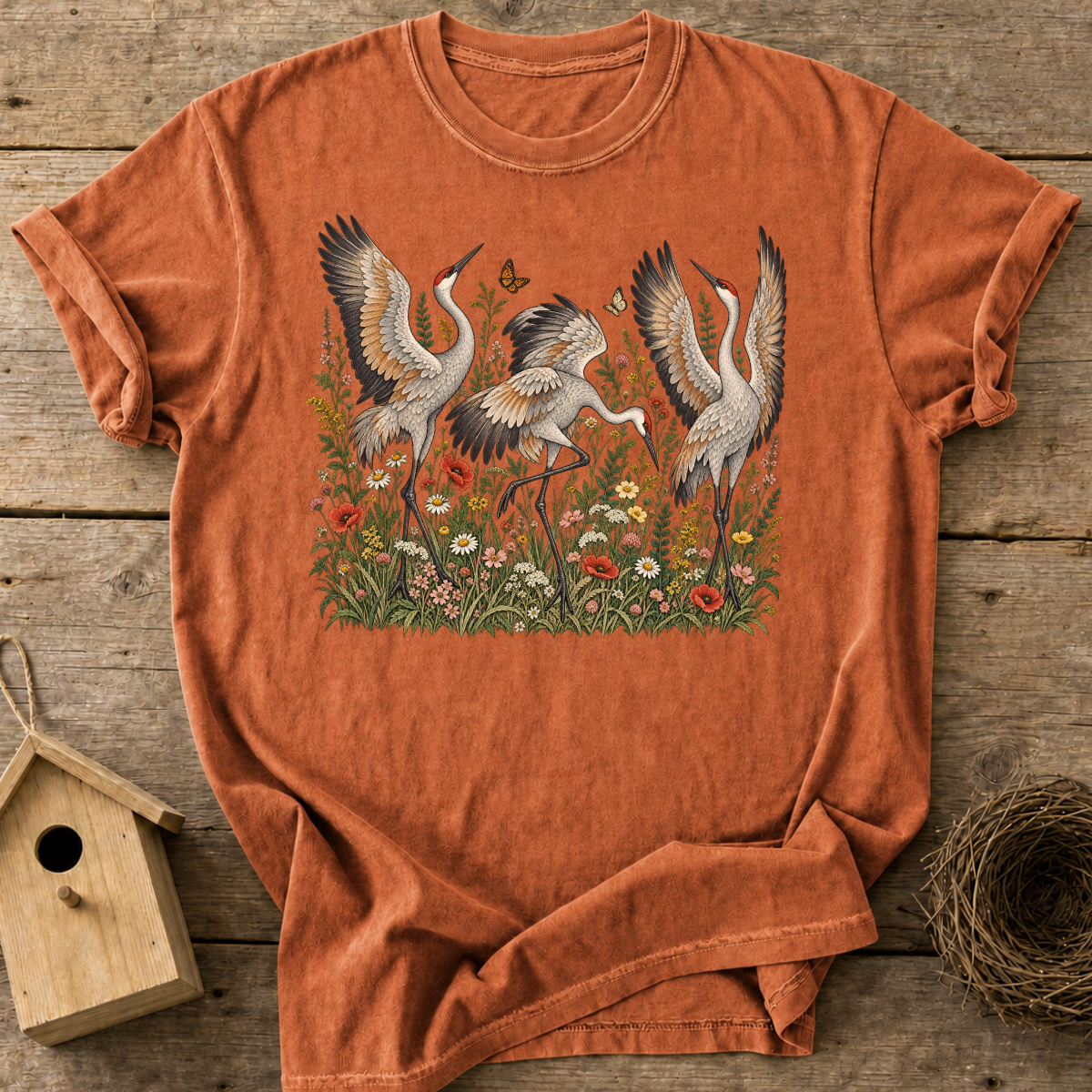 Wildflower Cranes T-Shirt