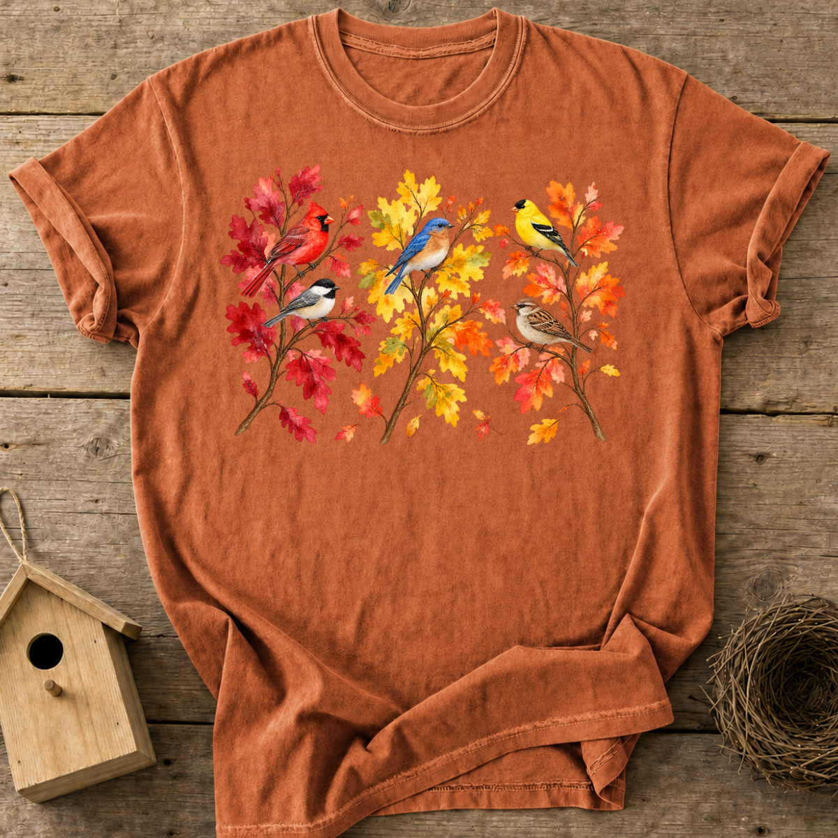 Fall Backyard Birds T-Shirt