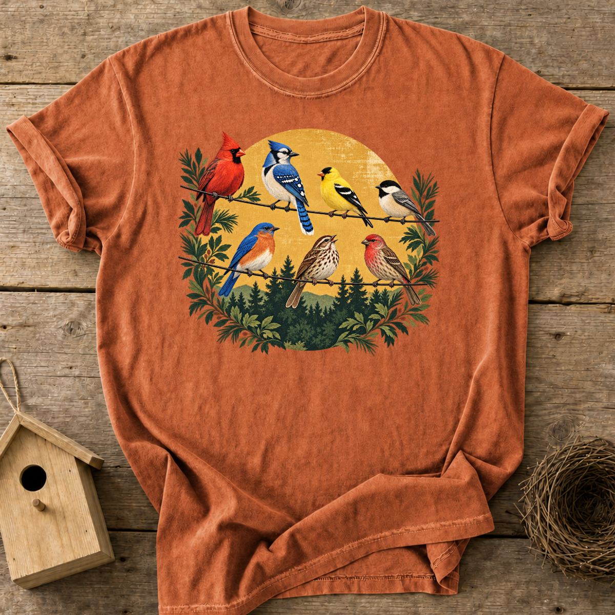 Backyard Bird Gathering T-Shirt