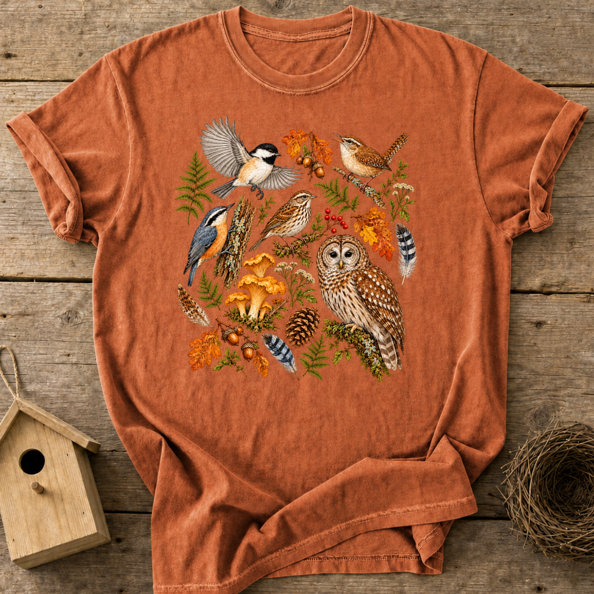 Forest Bird Gathering T-Shirt