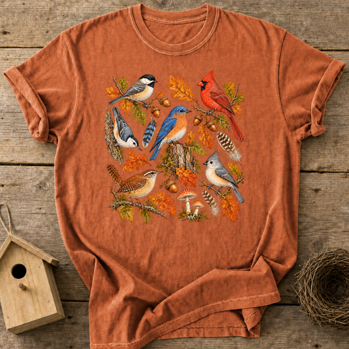 Fall Backyard Birds T-Shirt