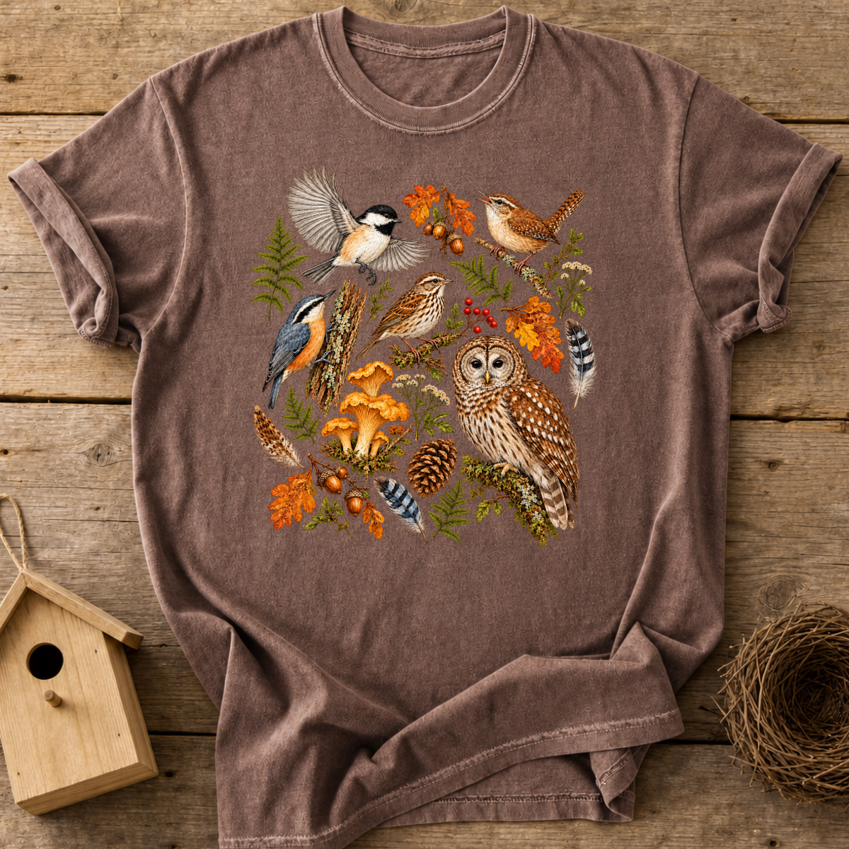 Forest Bird Gathering T-Shirt