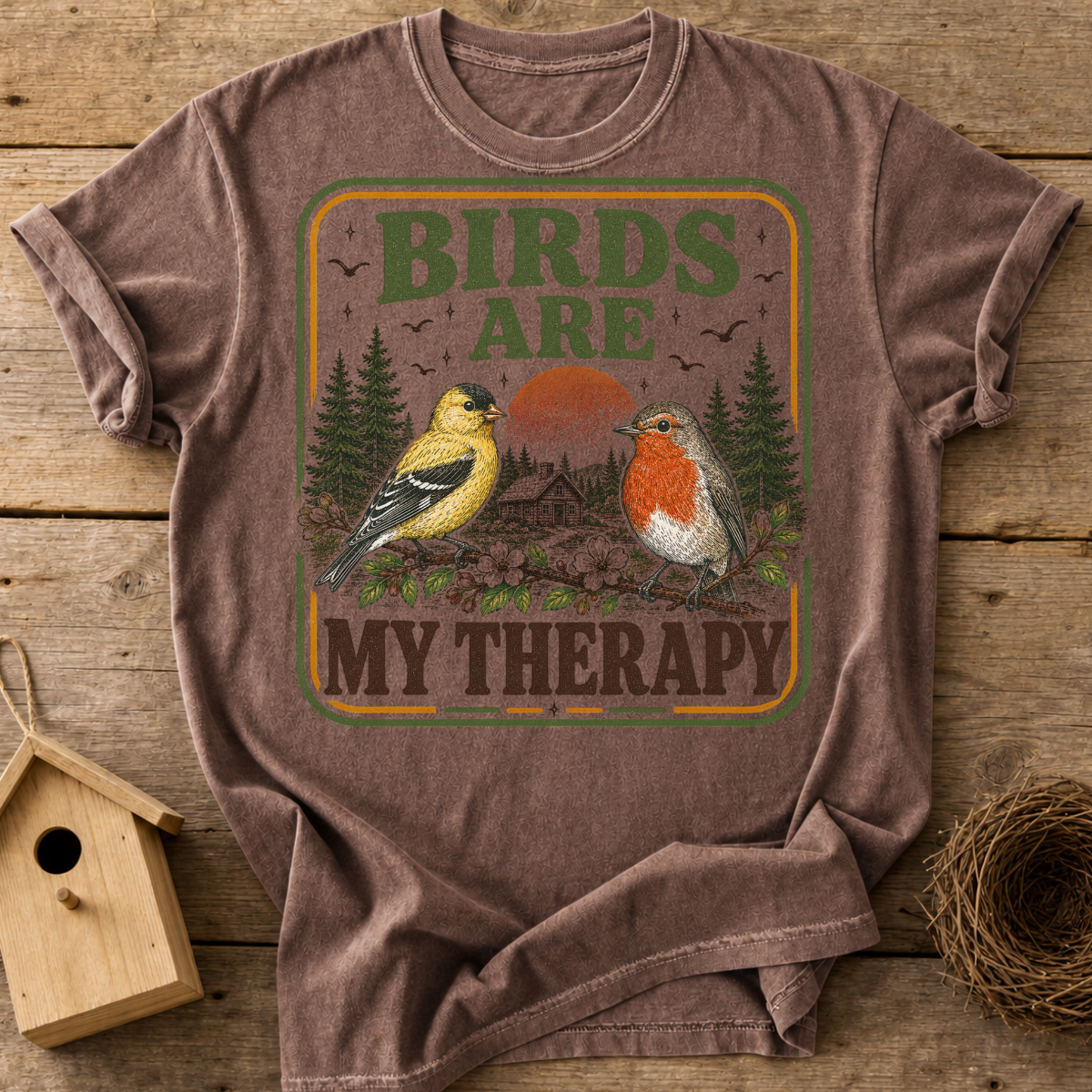 Birds Are My Therapy T-Shirt