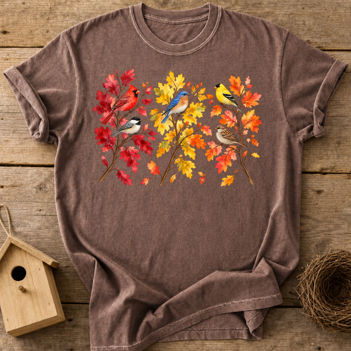 Fall Backyard Birds T-Shirt