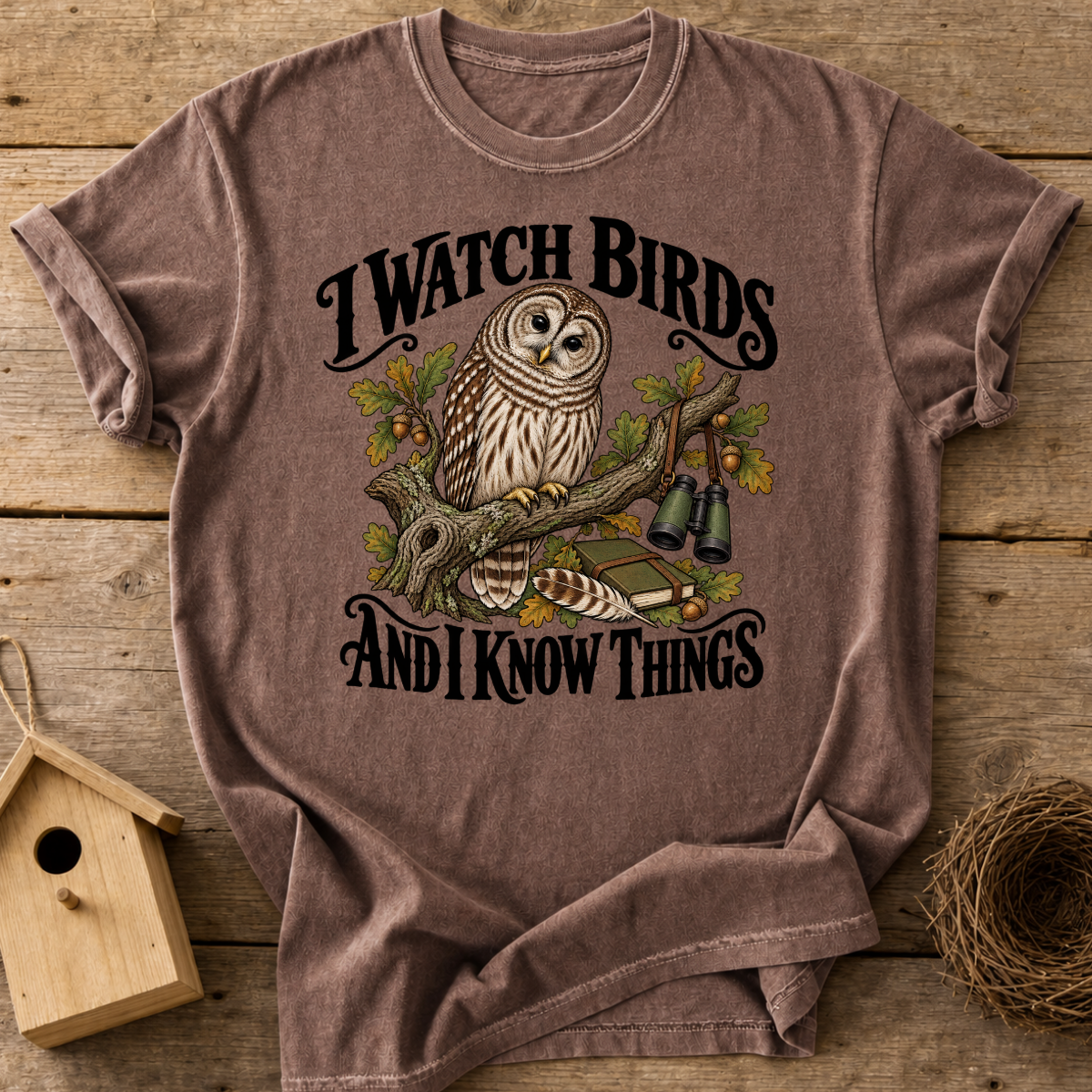 Wise Owl Birder T-Shirt