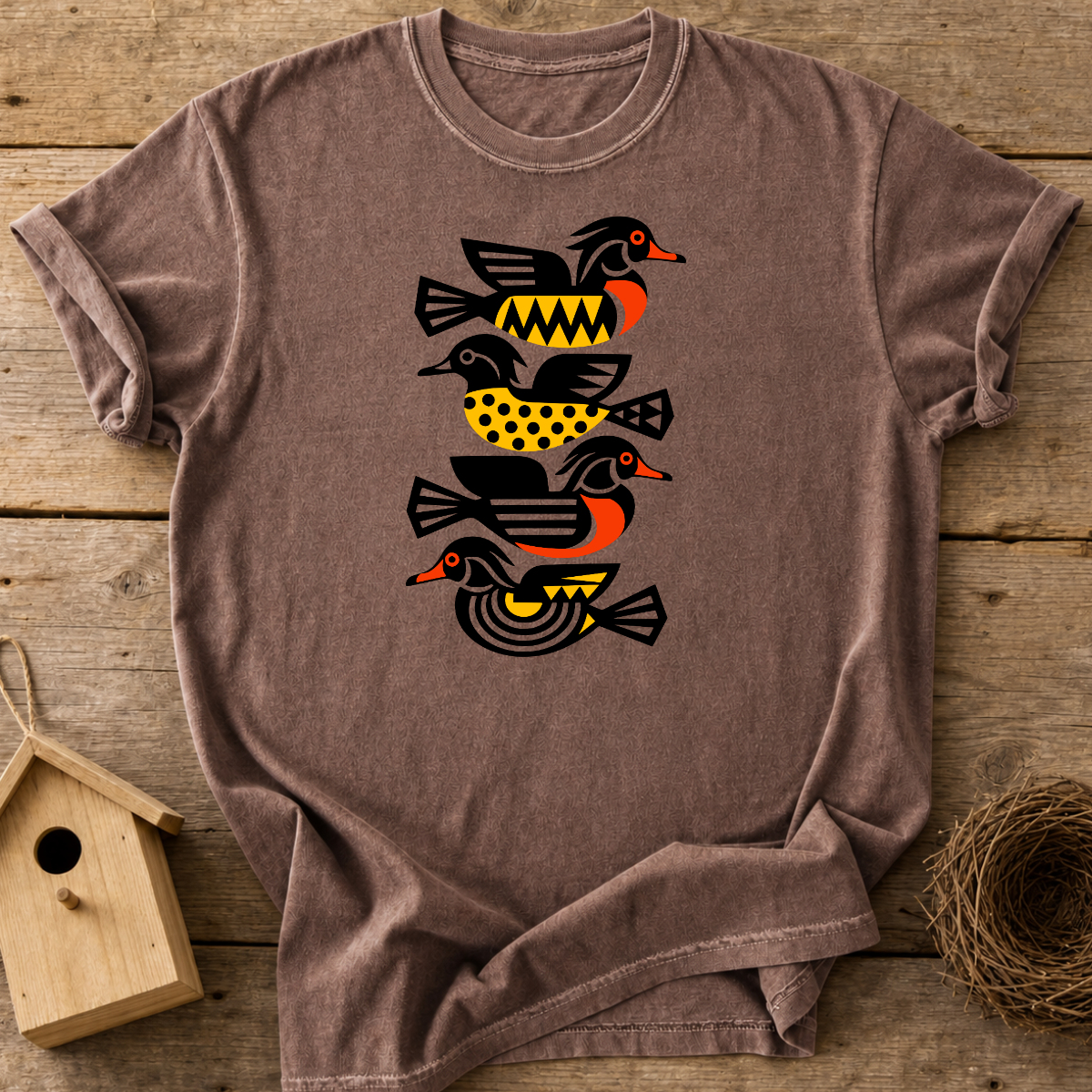 Folk Art Wood Ducks T-Shirt