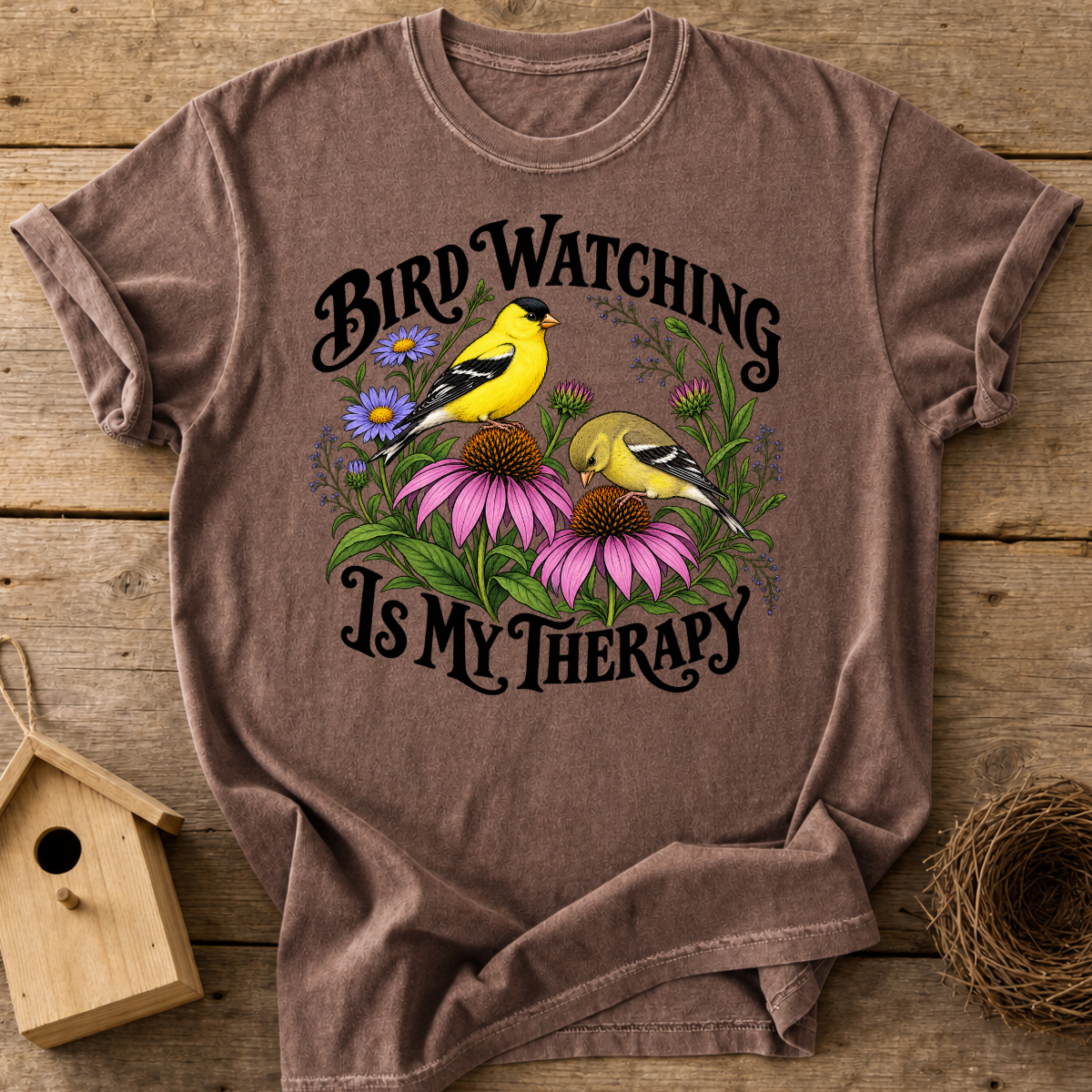 Goldfinch Birding Therapy T-Shirt