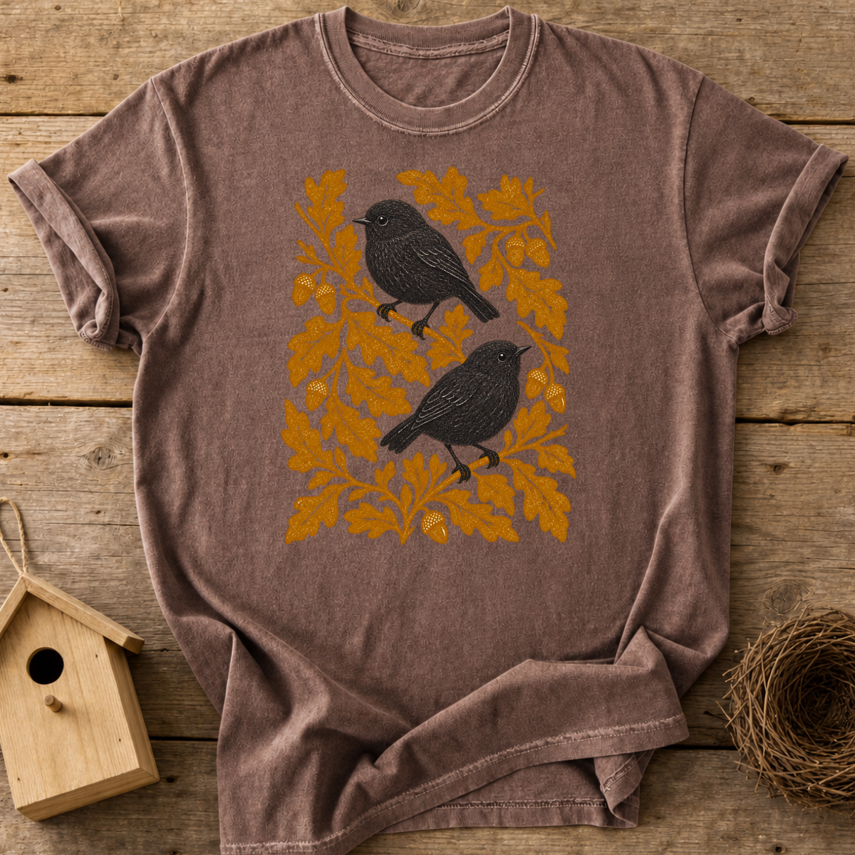 Fall Black Robin T-Shirt