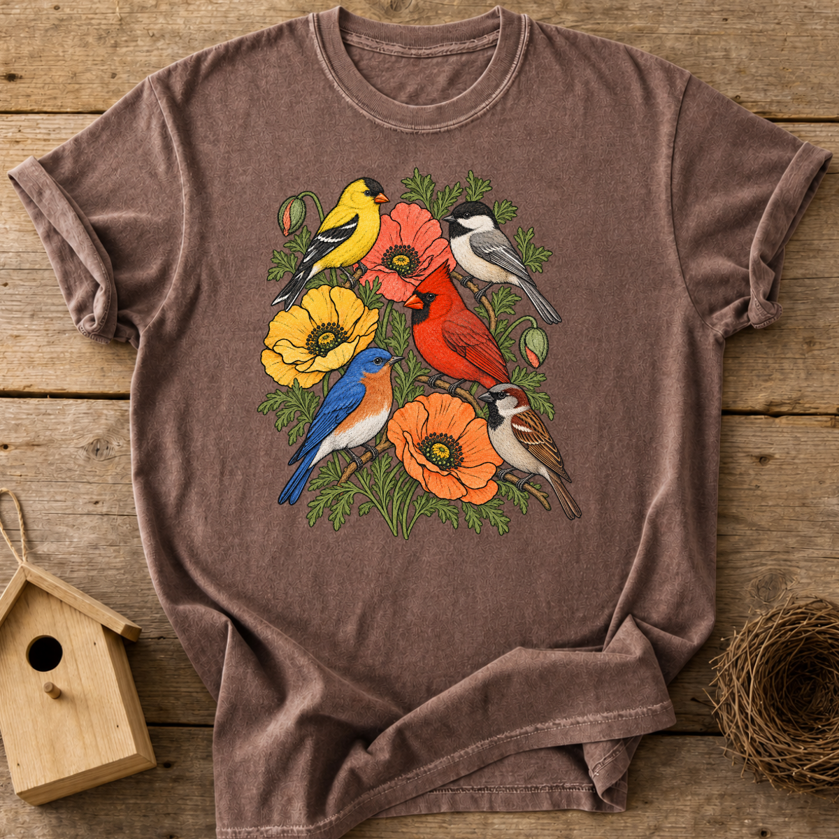 Backyard Birds Wildflowers T-Shirt