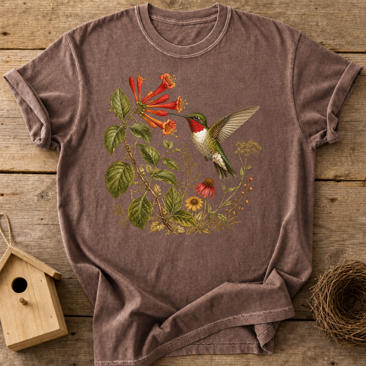 Hummingbird Botanical T-Shirt