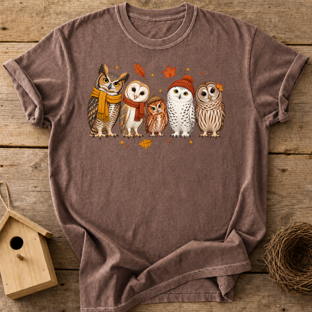 Cozy Fall Owls T-Shirt