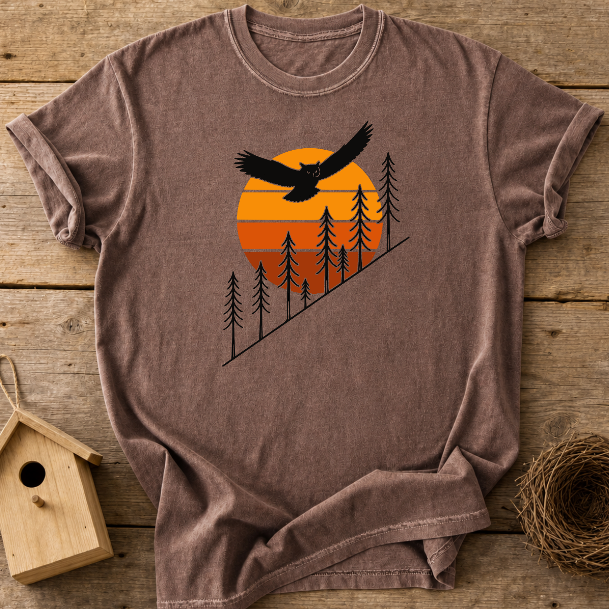 Owl Mountain Sunset T-Shirt