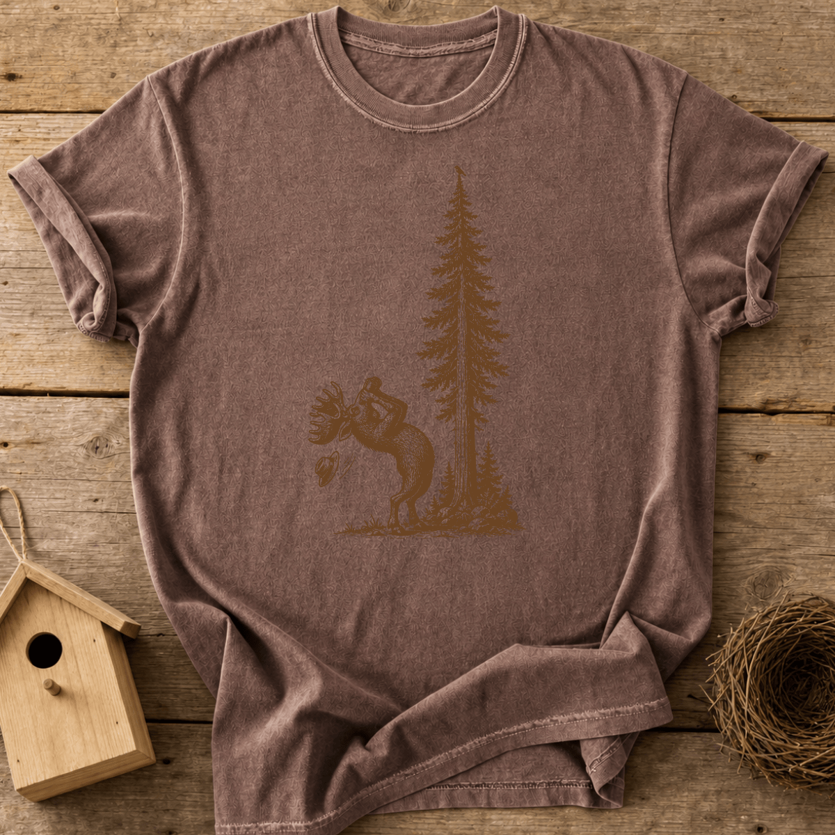 Birdwatching Moose T-Shirt