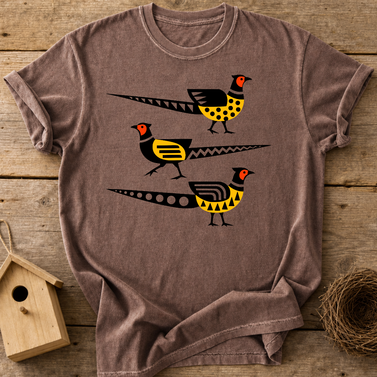 Folk Art Pheasant T-Shirt