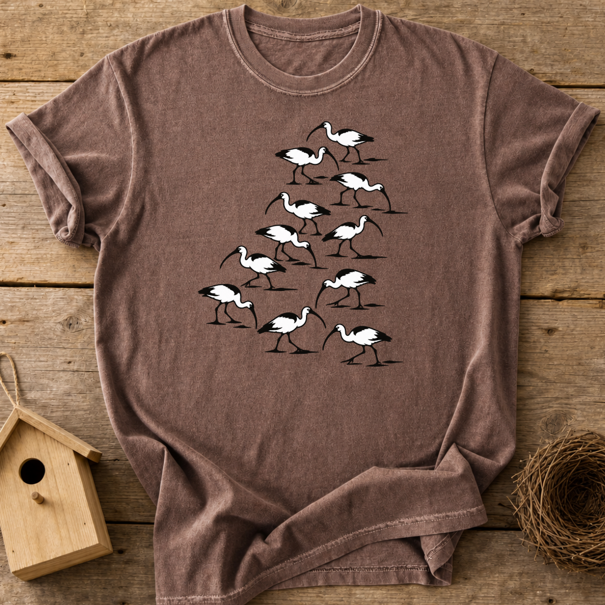 White Ibis Flock T-Shirt