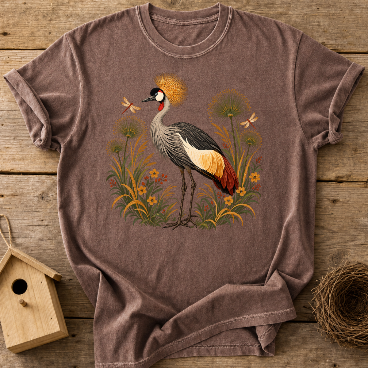 Crowned Crane Meadow T-Shirt