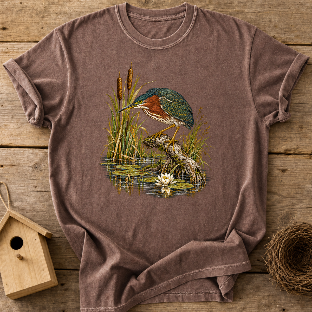 Green Heron Marsh T-Shirt