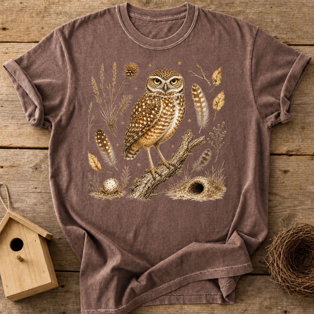 Vintage Burrowing Owl T-Shirt