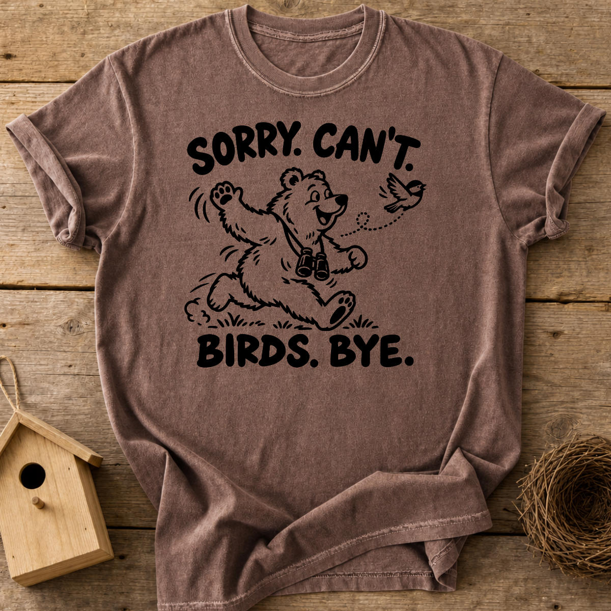 Birding Bear Goodbye T-Shirt