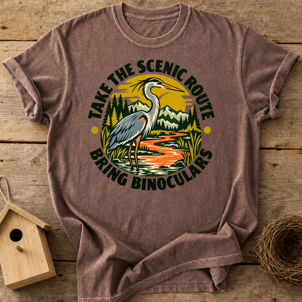 Scenic Route Heron T-Shirt