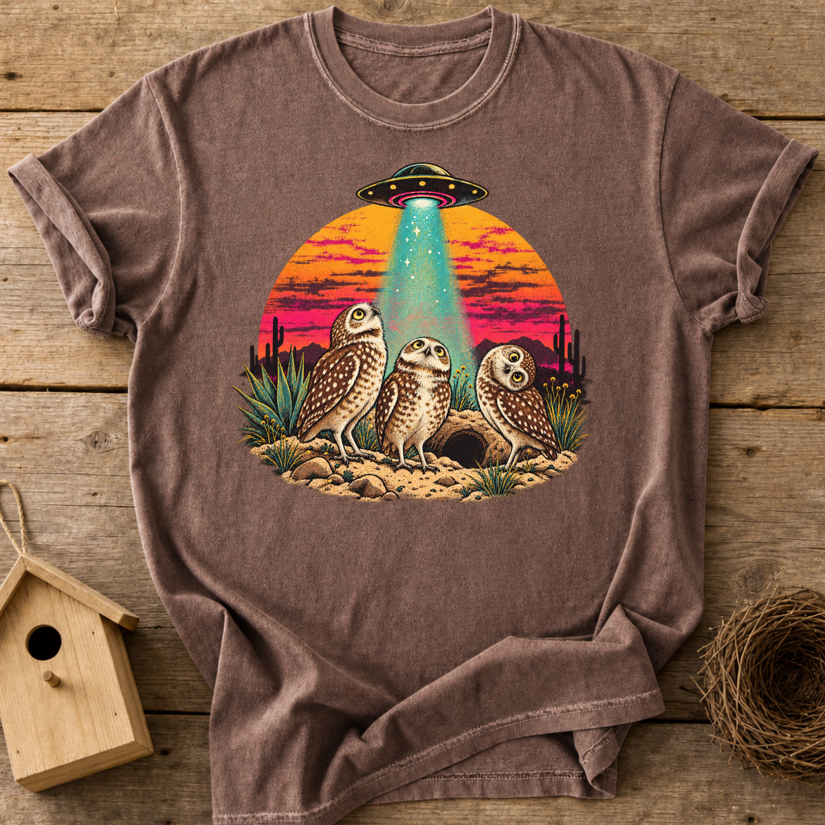 Desert Owls UFO T-Shirt