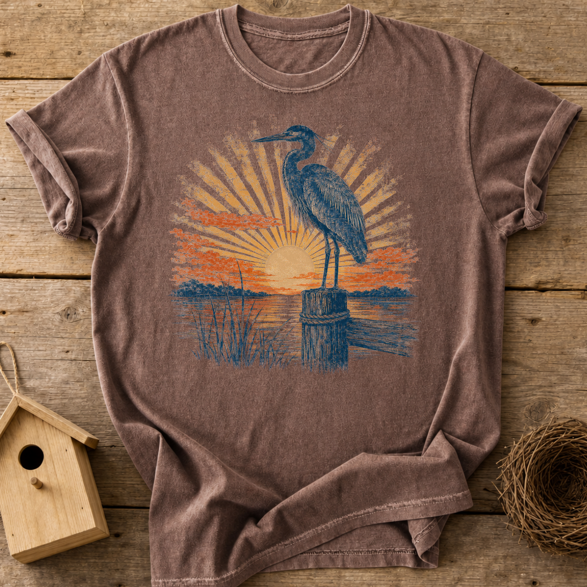 Heron Sunrise T-Shirt