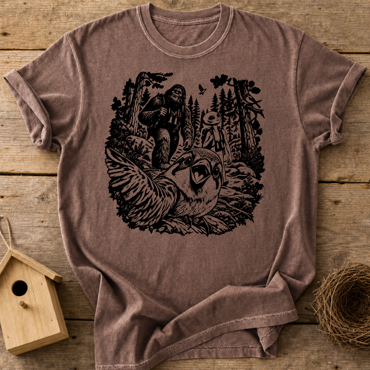 Cryptid Bird Selfie T-Shirt