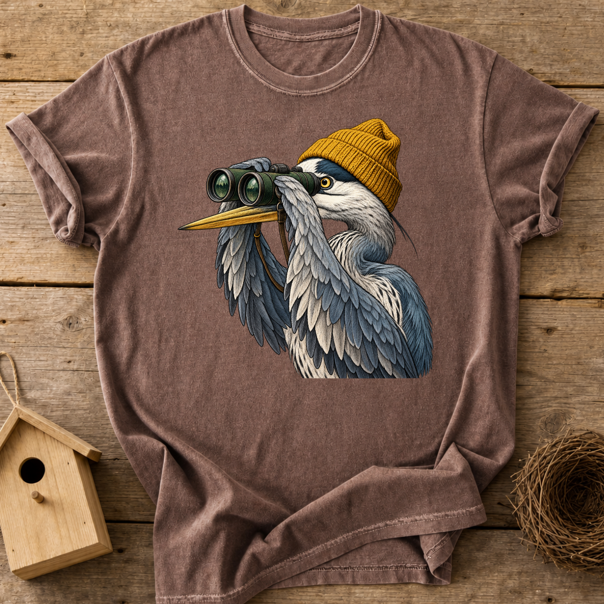 Birdwatching Heron T-Shirt