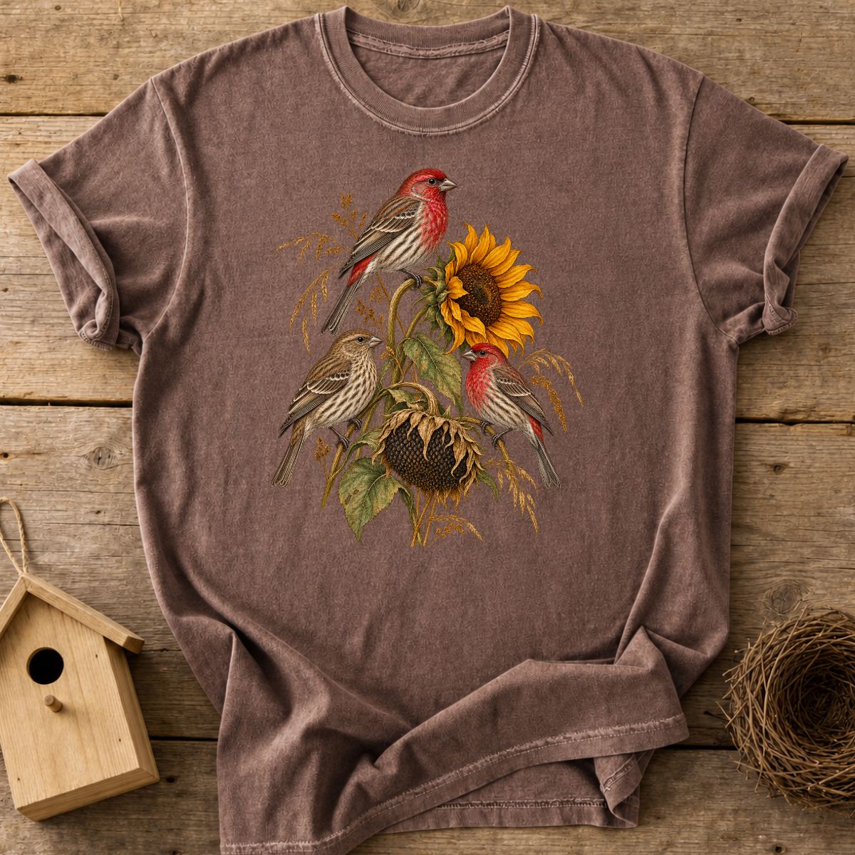 Finches & Sunflowers T-Shirt