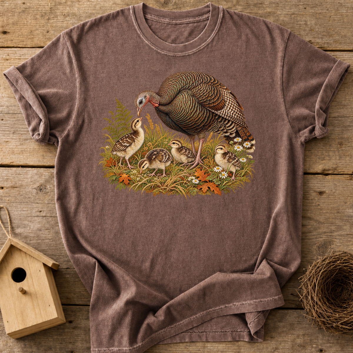 Woodland Turkey Family T-Shirt