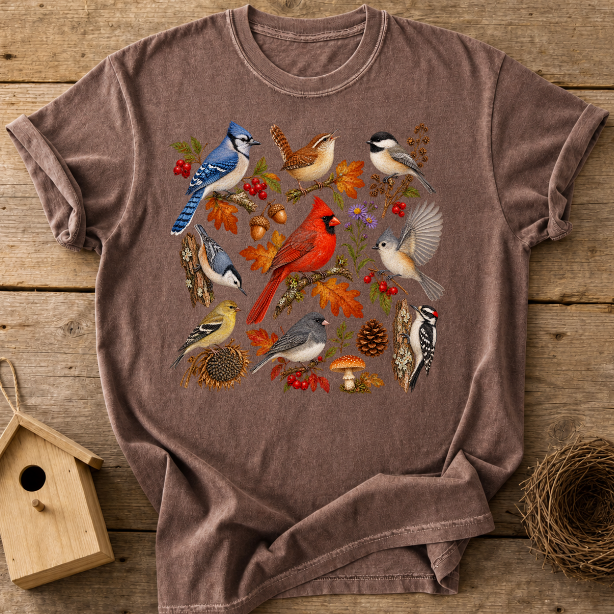 Fall Backyard Birds T-Shirt