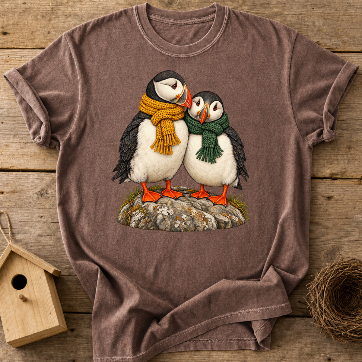 Cozy Puffin Pair T-Shirt
