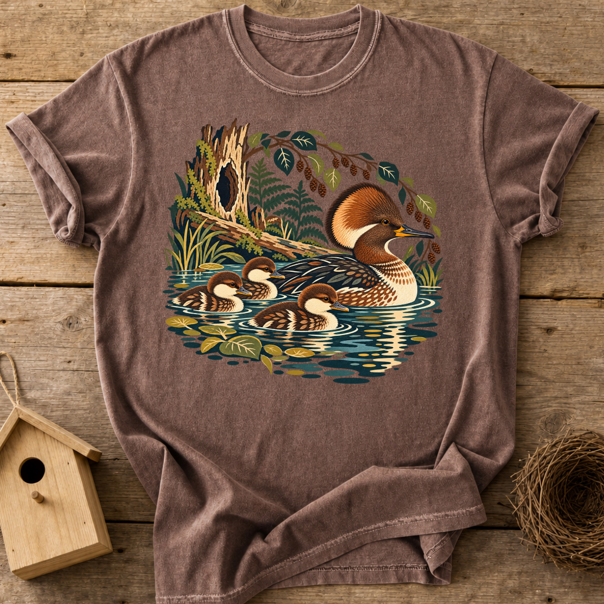 Woodland Merganser Family T-Shirt