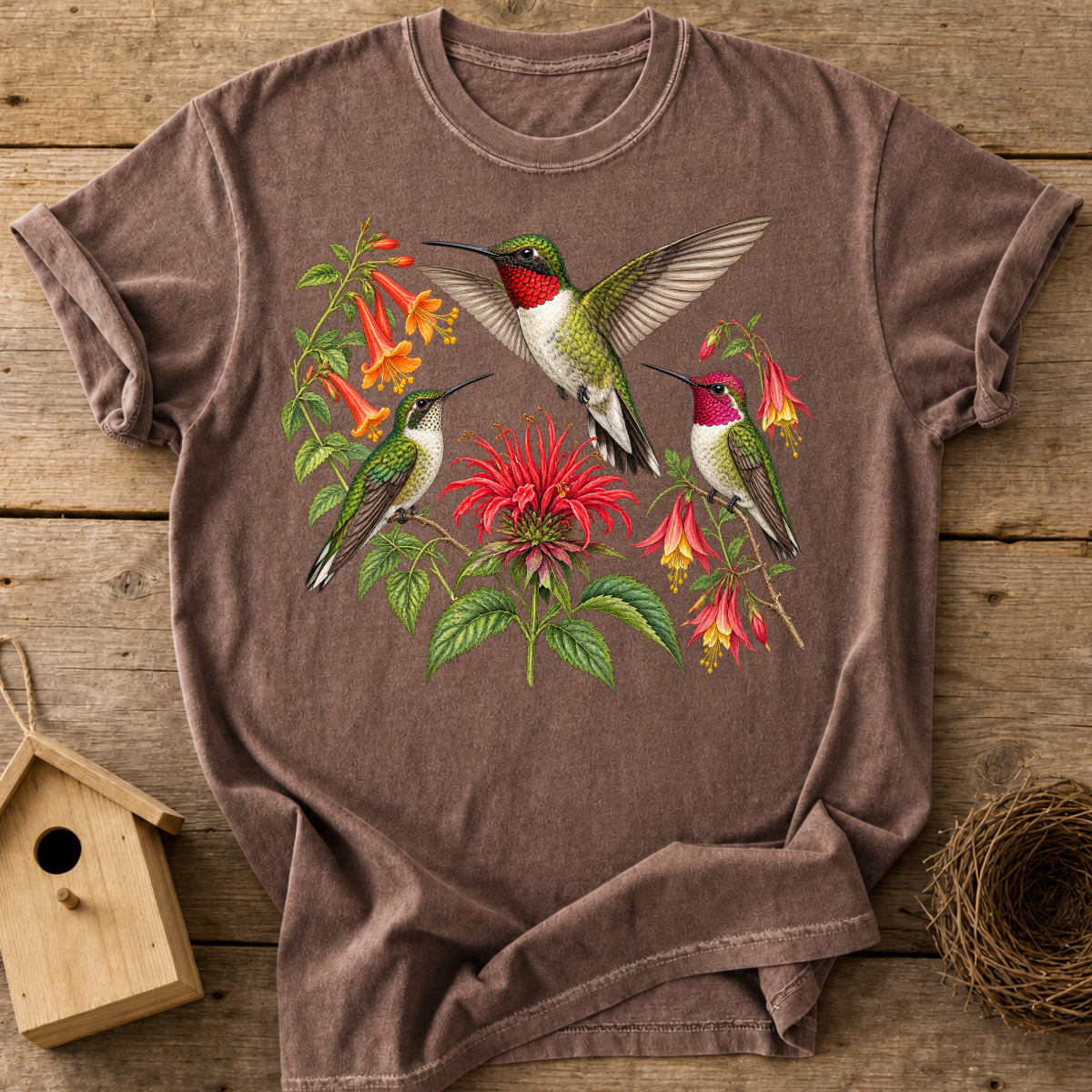 Botanical Hummingbirds T-Shirt