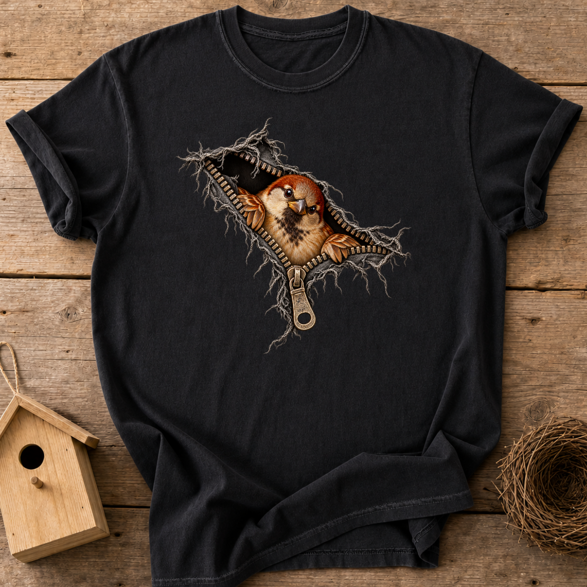 Peekaboo Sparrow T-Shirt