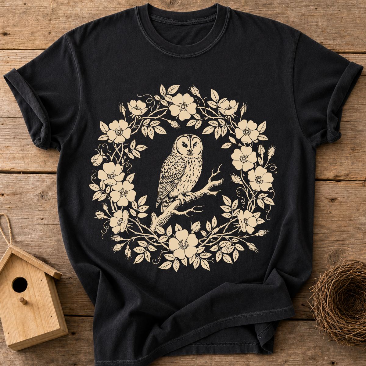 Owl Wreath T-Shirt