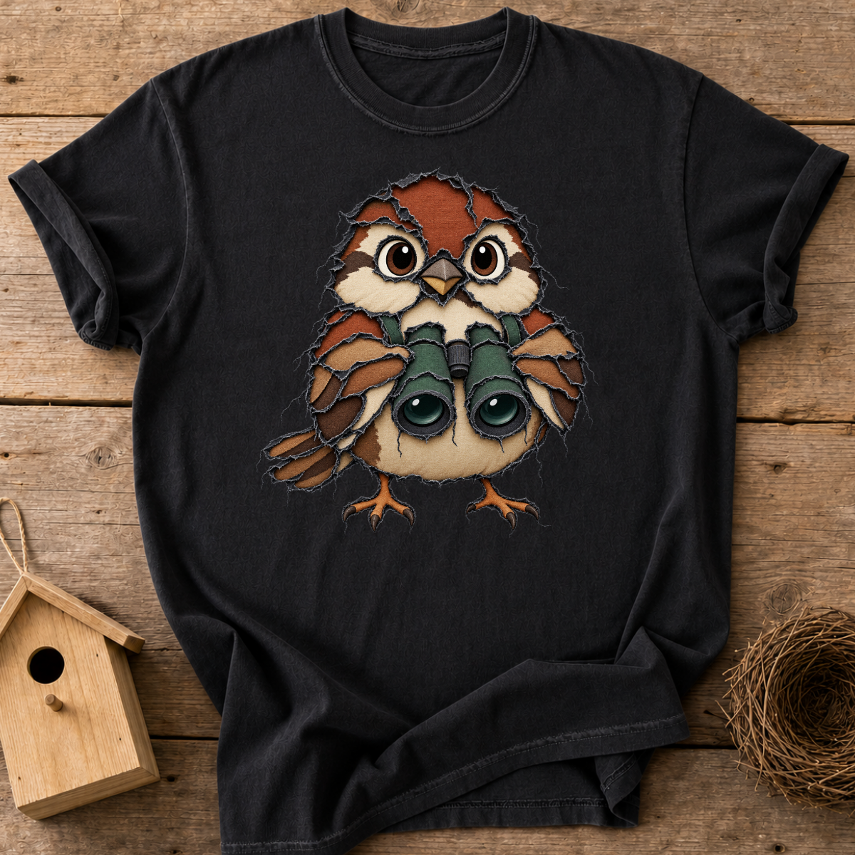 Little Sparrow Birder T-Shirt