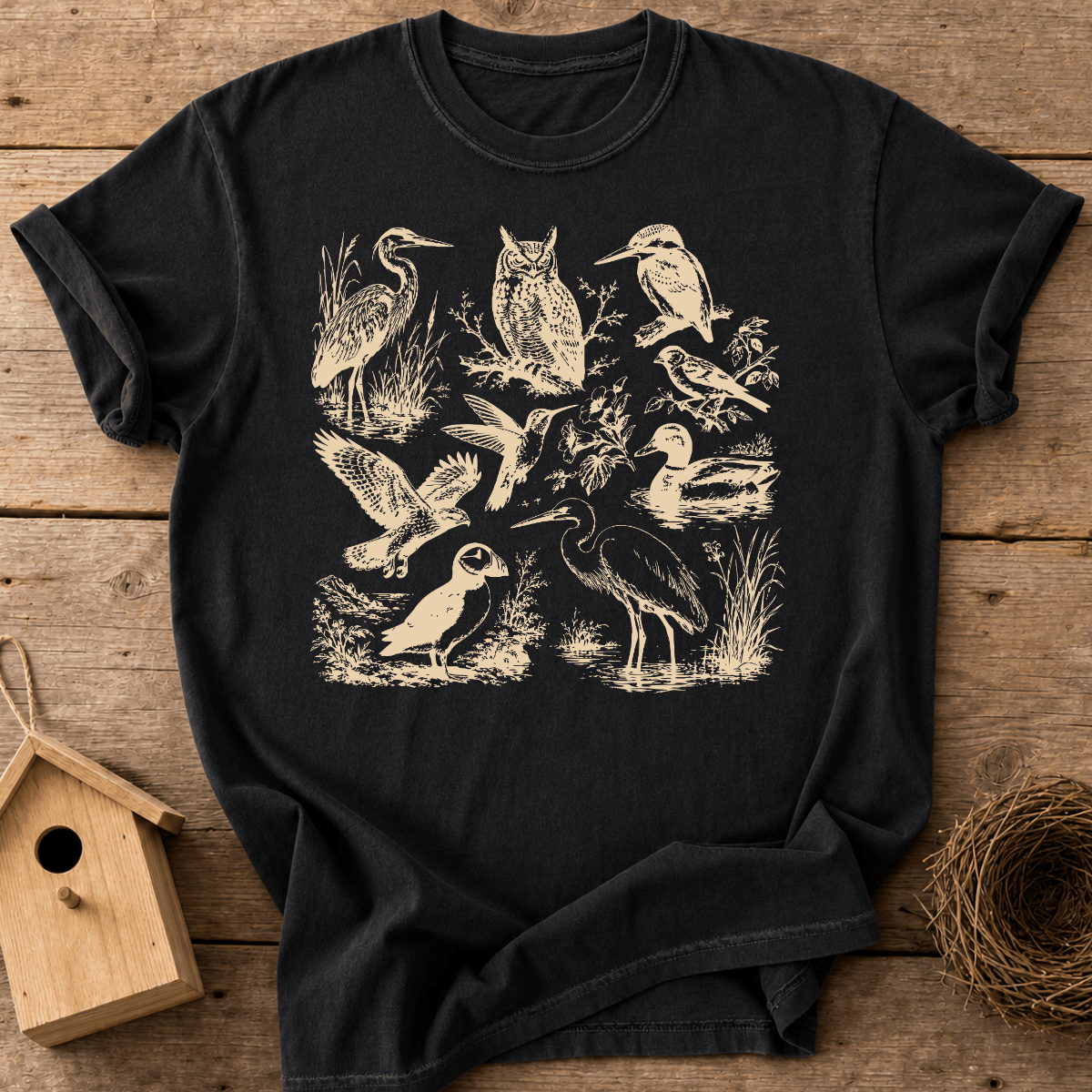 Vintage Bird Study T-Shirt