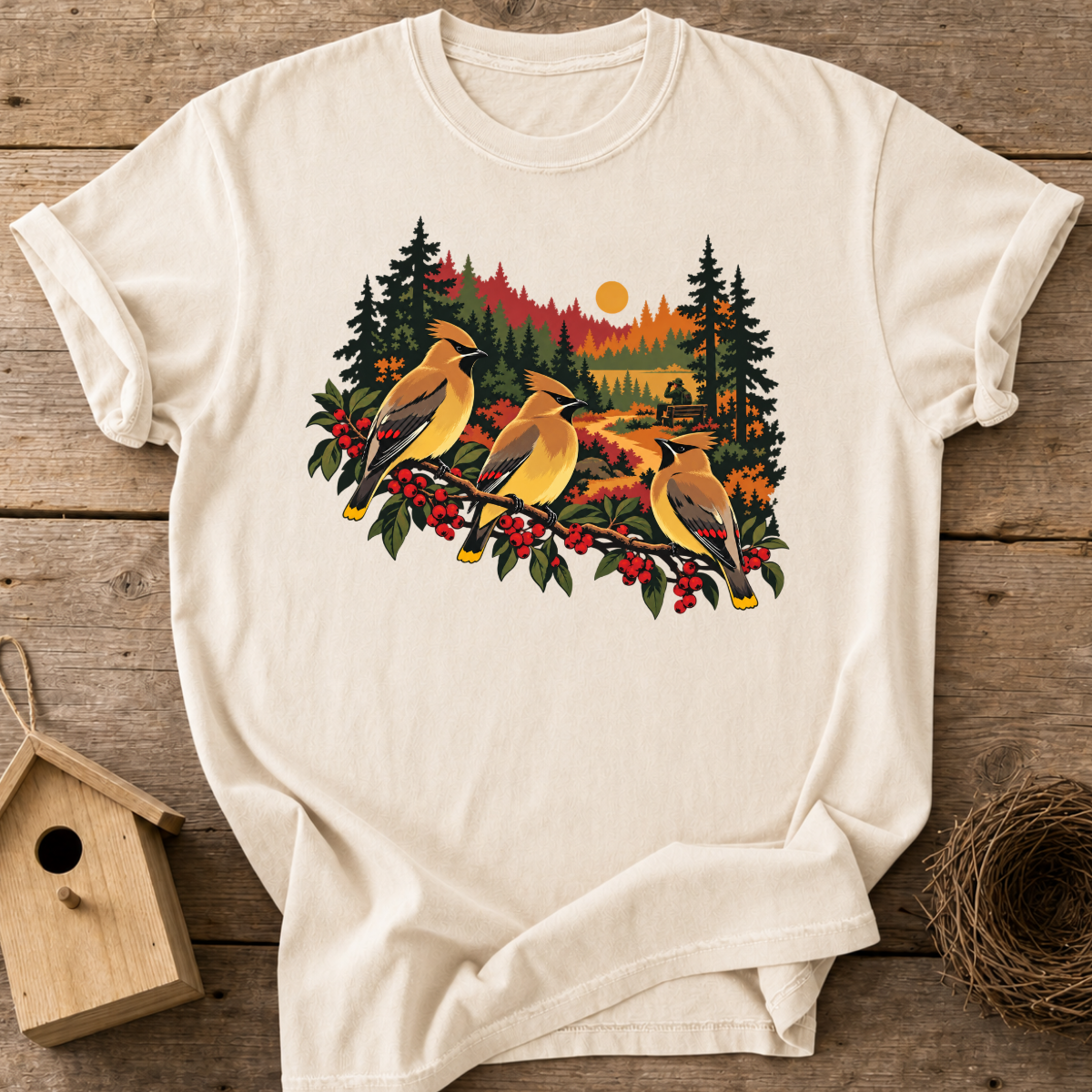 Autumn Waxwings T-Shirt