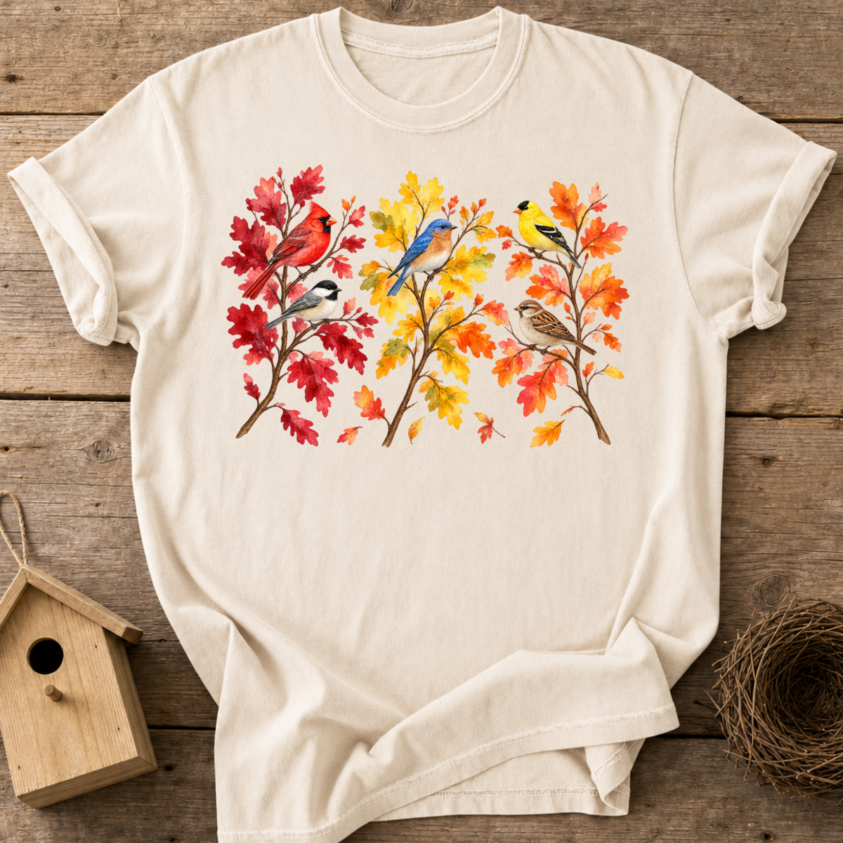 Fall Backyard Birds T-Shirt