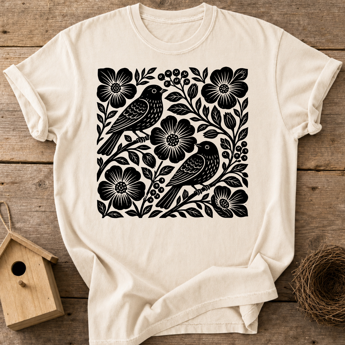 Birds And Roses T-Shirt