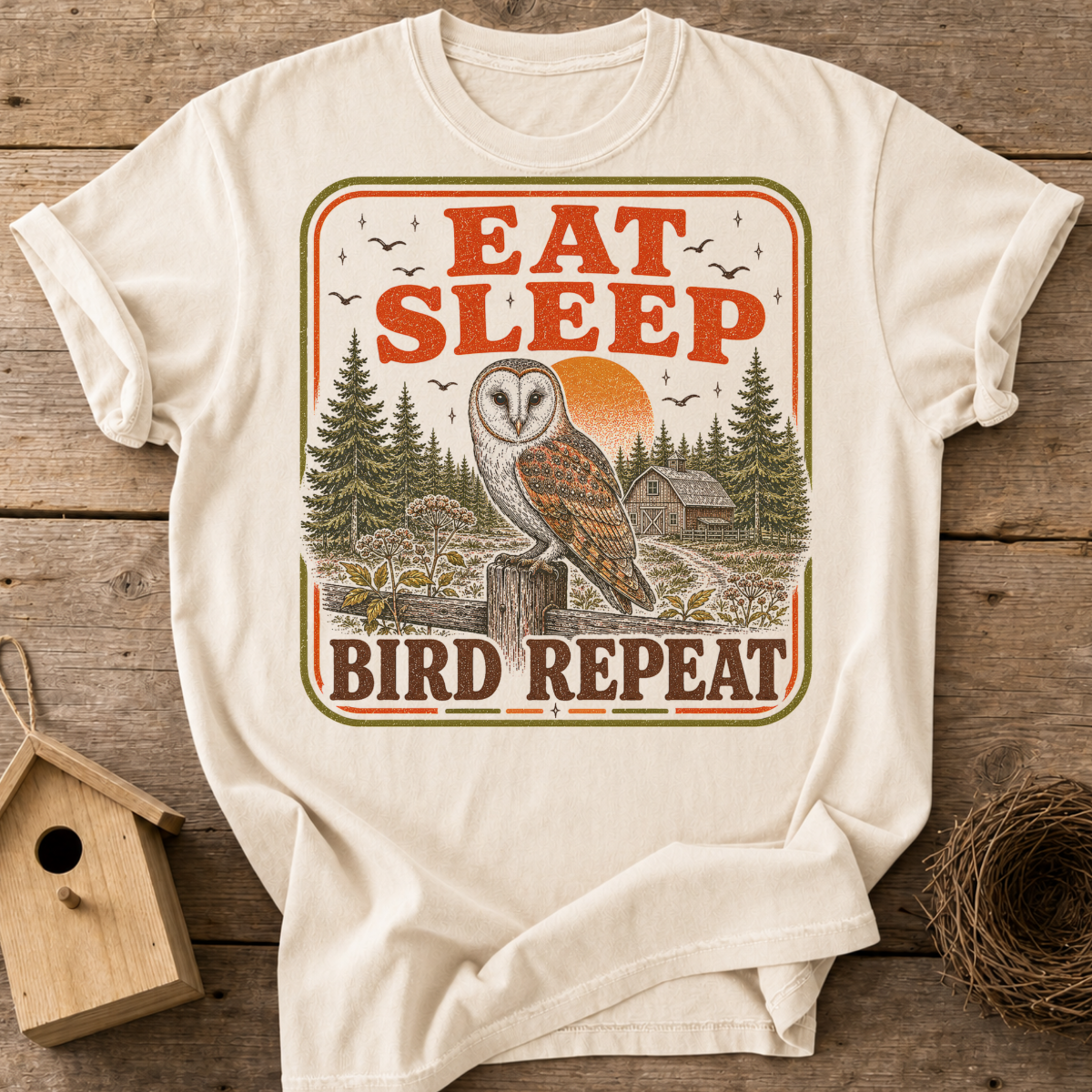 Eat Sleep Bird Repeat T-Shirt